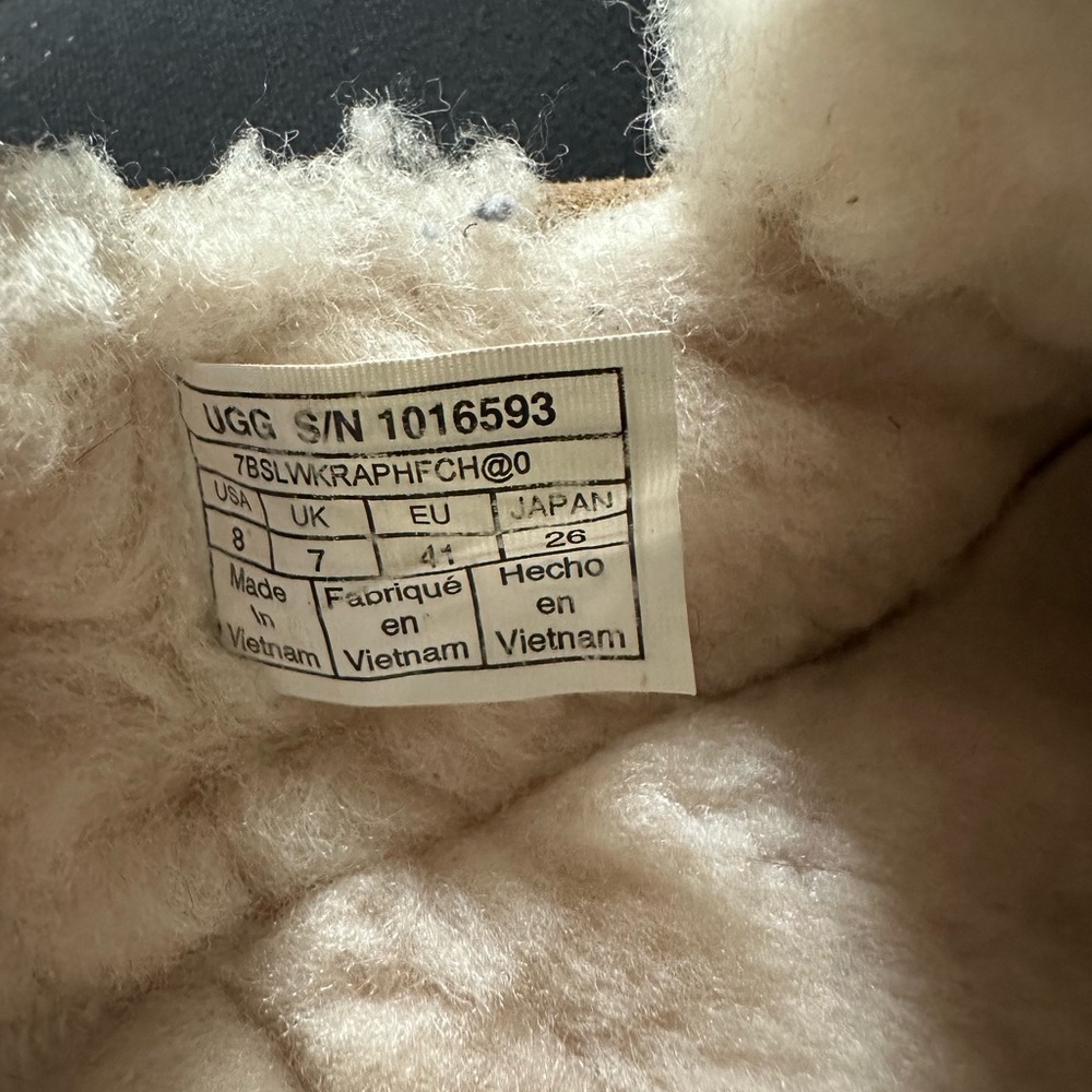 UGG 1016593 suede shearling ASCOT slippers 8M euro 41 - Picture 4 of 6